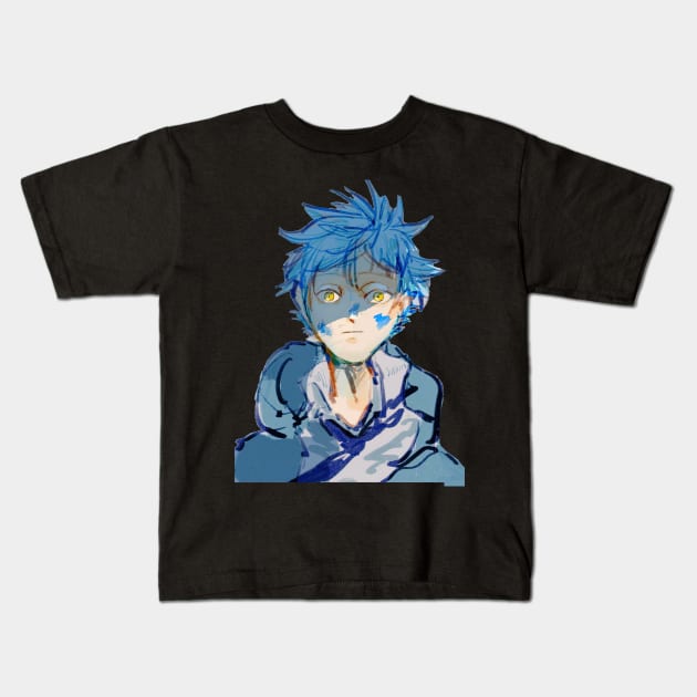 Blue Period Painted Yatora Yaguchi Kids T-Shirt by TaivalkonAriel